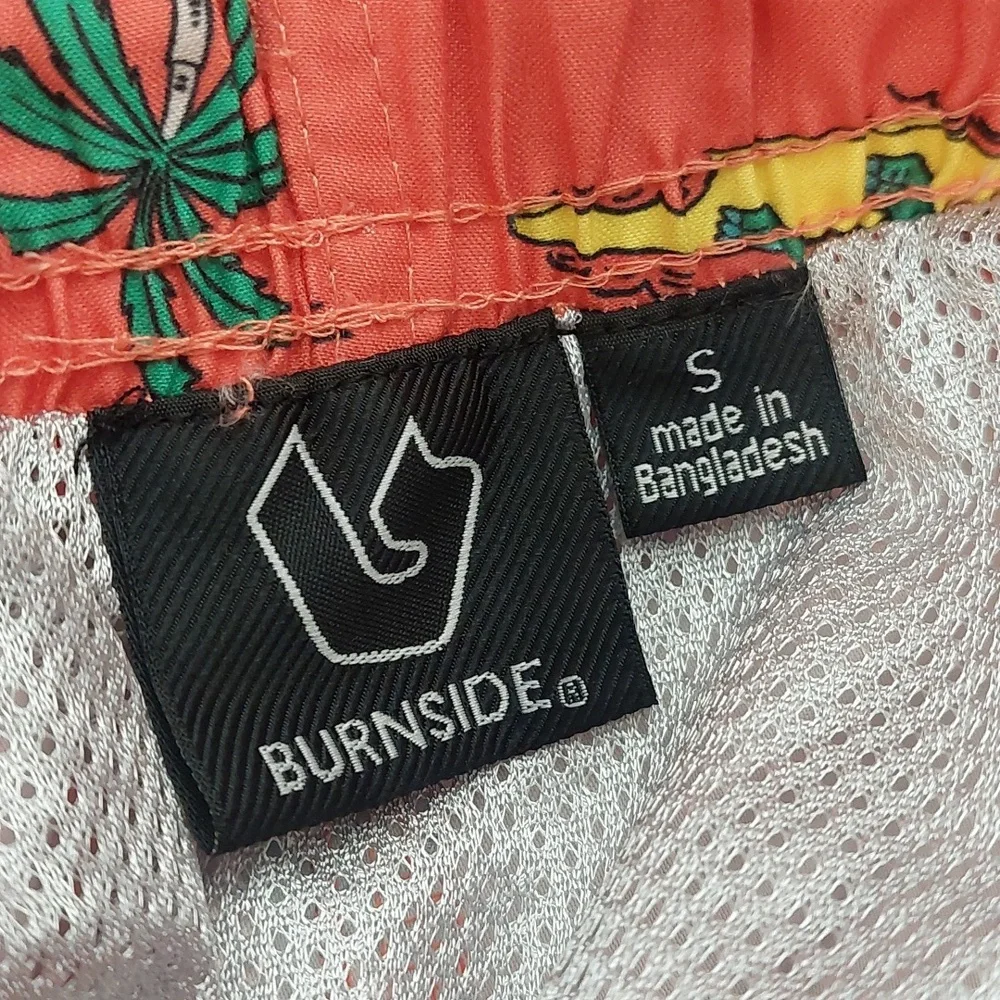 Burnside Boys Size Small Swim Trunks Shorts Coral Dinosaur Surfing Ocean